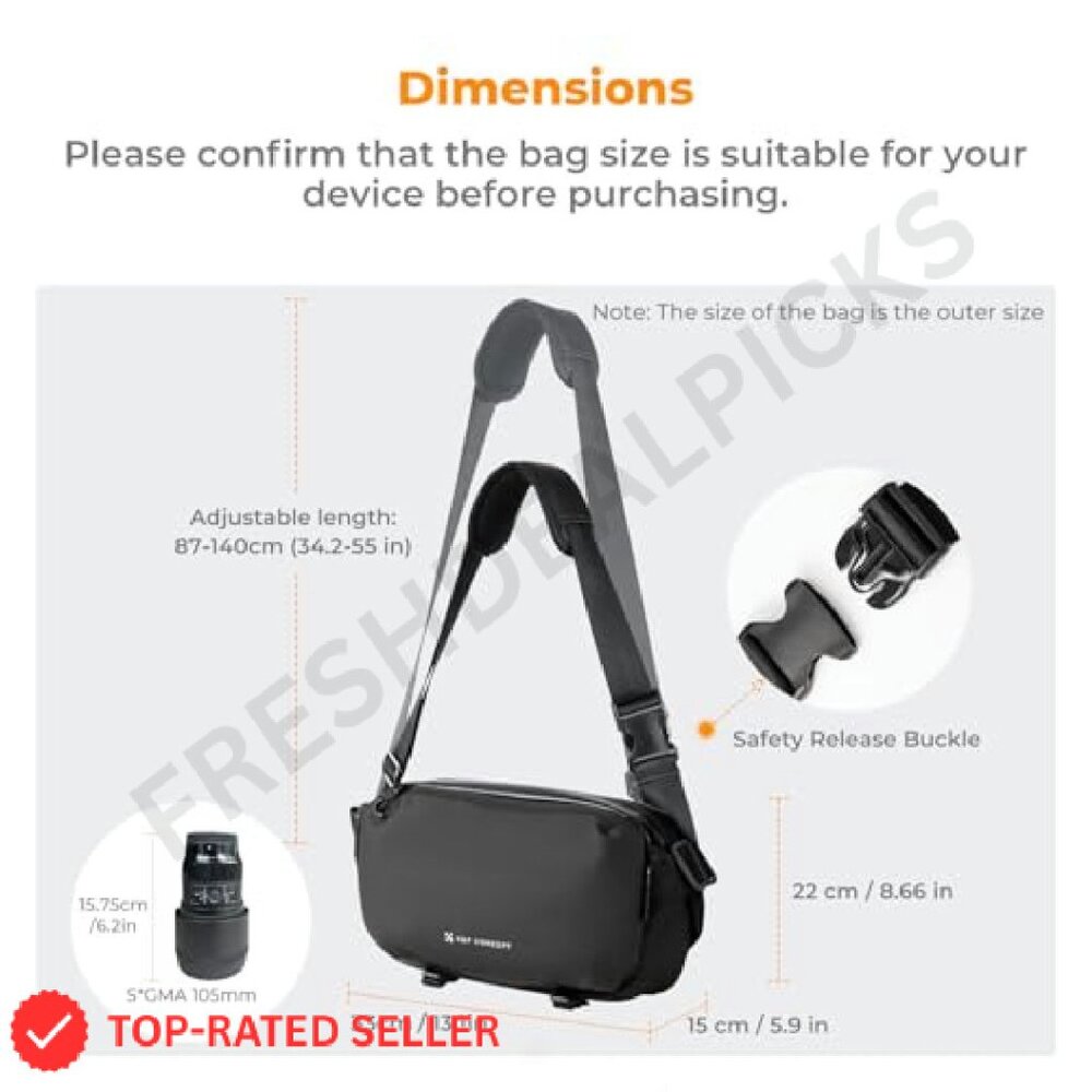 Multifunctional Camera Sling Bag Adjustable Cross… - image 7